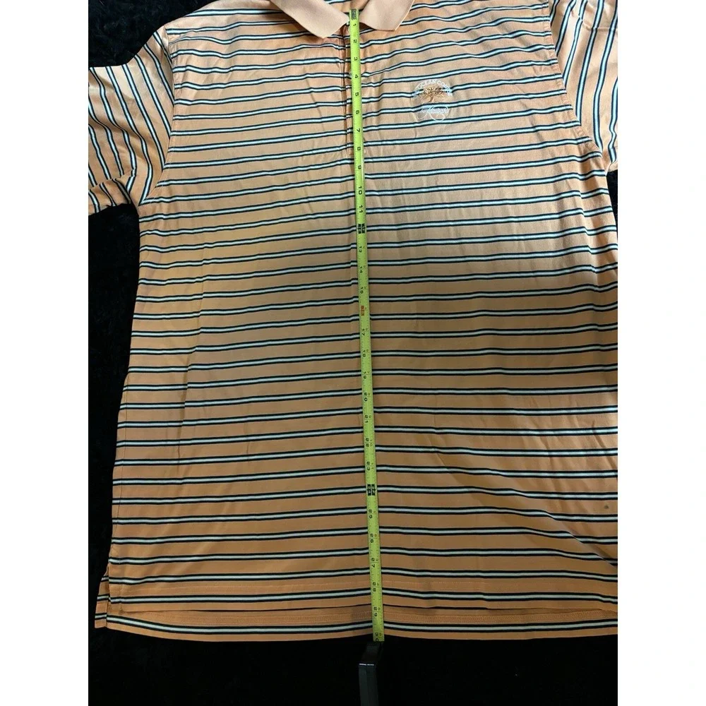 Bobby Jones Golf Polo Shirt Striped Men's XL KIAWAH ISLAND OCEAN COURSE